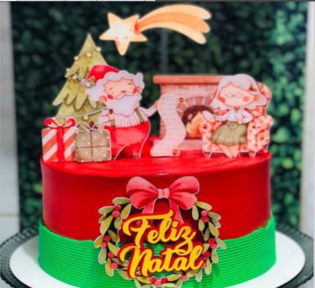 Arquivo Corte - Topo Natal Aquarelado-COD.219 - Imagem 2