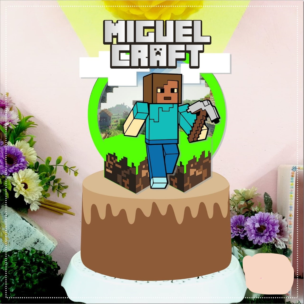 Arquivo Corte - Topo SHAKER MINECRAFT 88-STUDIO