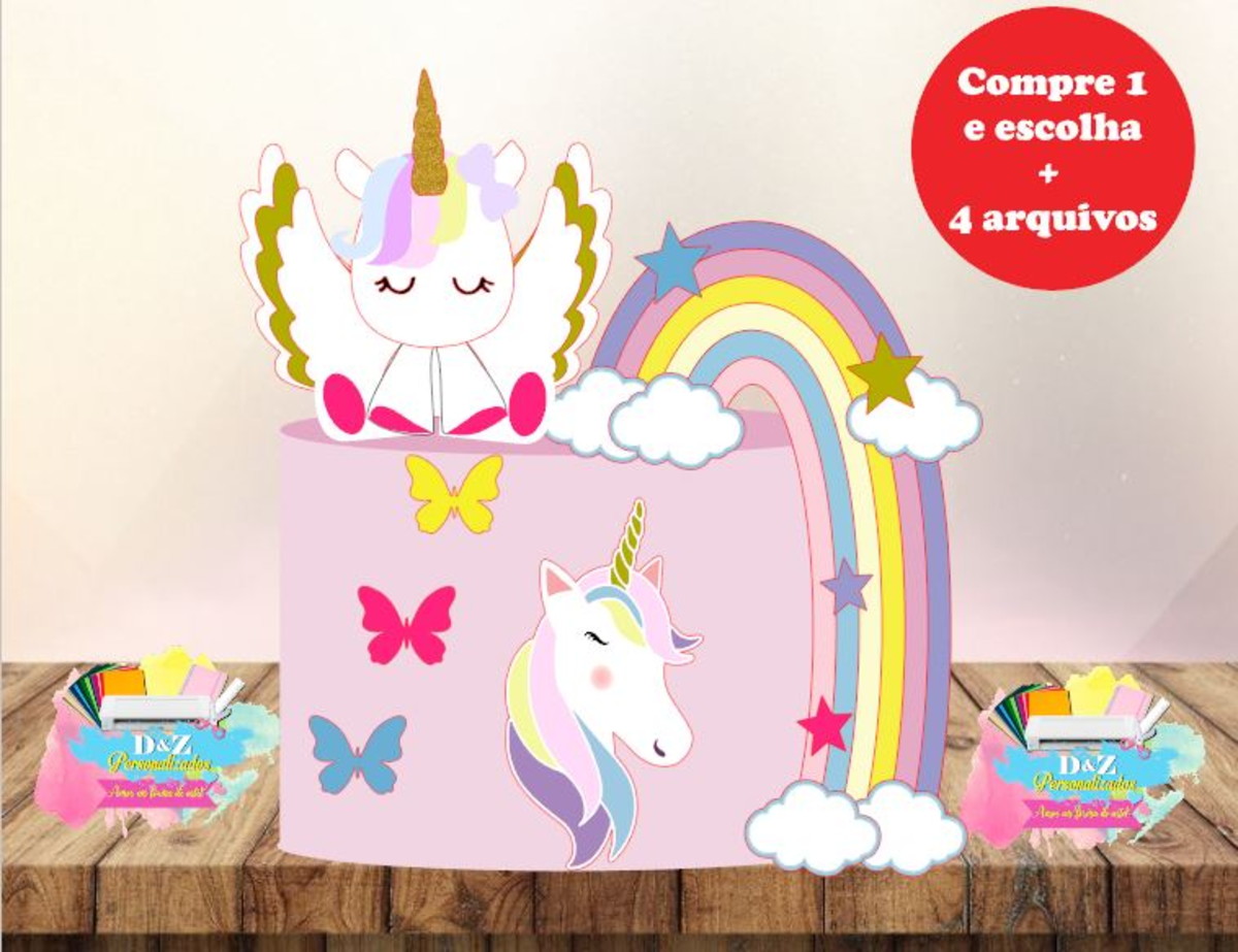 Arquivo Corte - Topo Unicornio Camadas 2 -COD-333