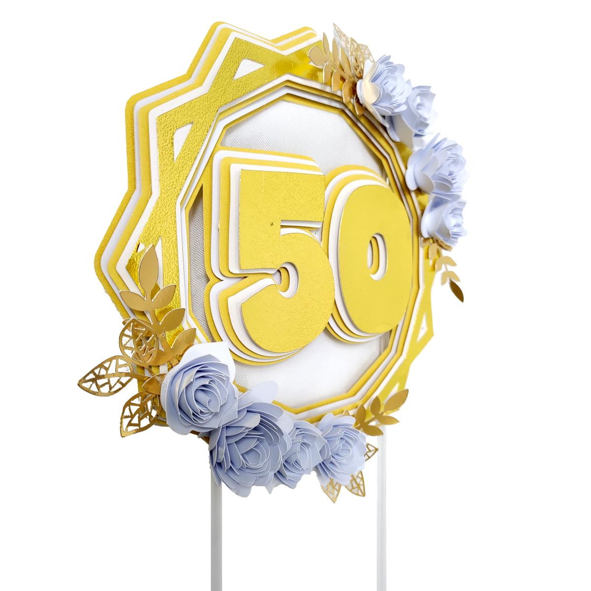 Arquivo Corte -topper bodas de ouro-STUDIO