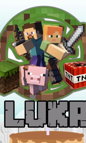 Kit com 5 arquivos de corte: 01-MINECRAFT CIRCULAR