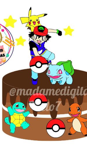 Kit com 5 arquivos de corte01-POKEMON TOPO (100% em camadas)