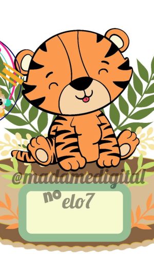 Kit com 5 arquivos de corte: 01-TIGRE TOPO (CAMADAS)