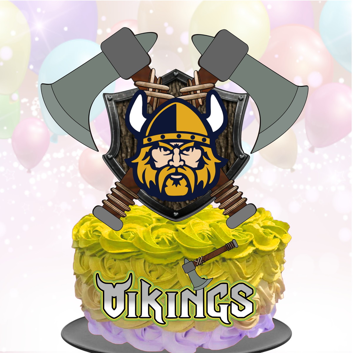 Arquivo de corte: 01-VIKINGS TOPO DE BOLO EM CAMADAS