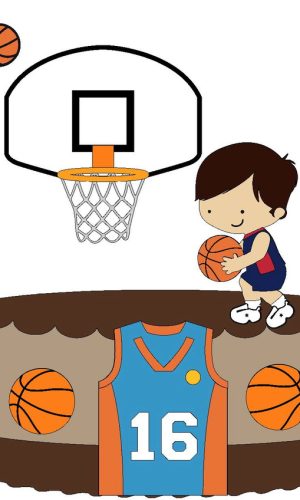 Kit com 5 arquivos de corte 02-BASQUETE TOPO EM CAMADAS