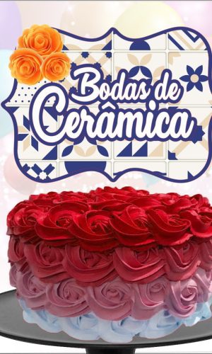 Kit com 5 arquivos de corte 04-BODAS DE CERAMICA