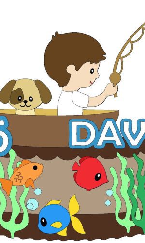 Kit com 5 arquivos de corte 04-PESCADOR TOPO EM CAMADAS