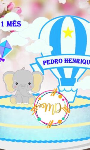 Kit com 5 arquivos de corte: 07-ELEFANTE TOPO CAMADAS