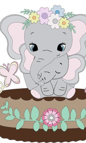 Kit com 5 arquivos de corte 09-ELEFANTE TOPO EM CAMADAS