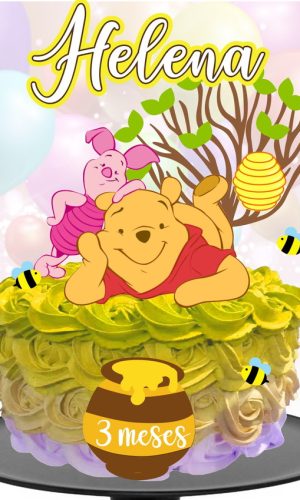 Kit com 5 arquivos de corte 12-URSINHO POOH TOPO DE BOLO