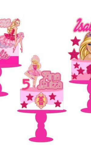 Arquivo de Corte 3 Topo de Bolo Barbie