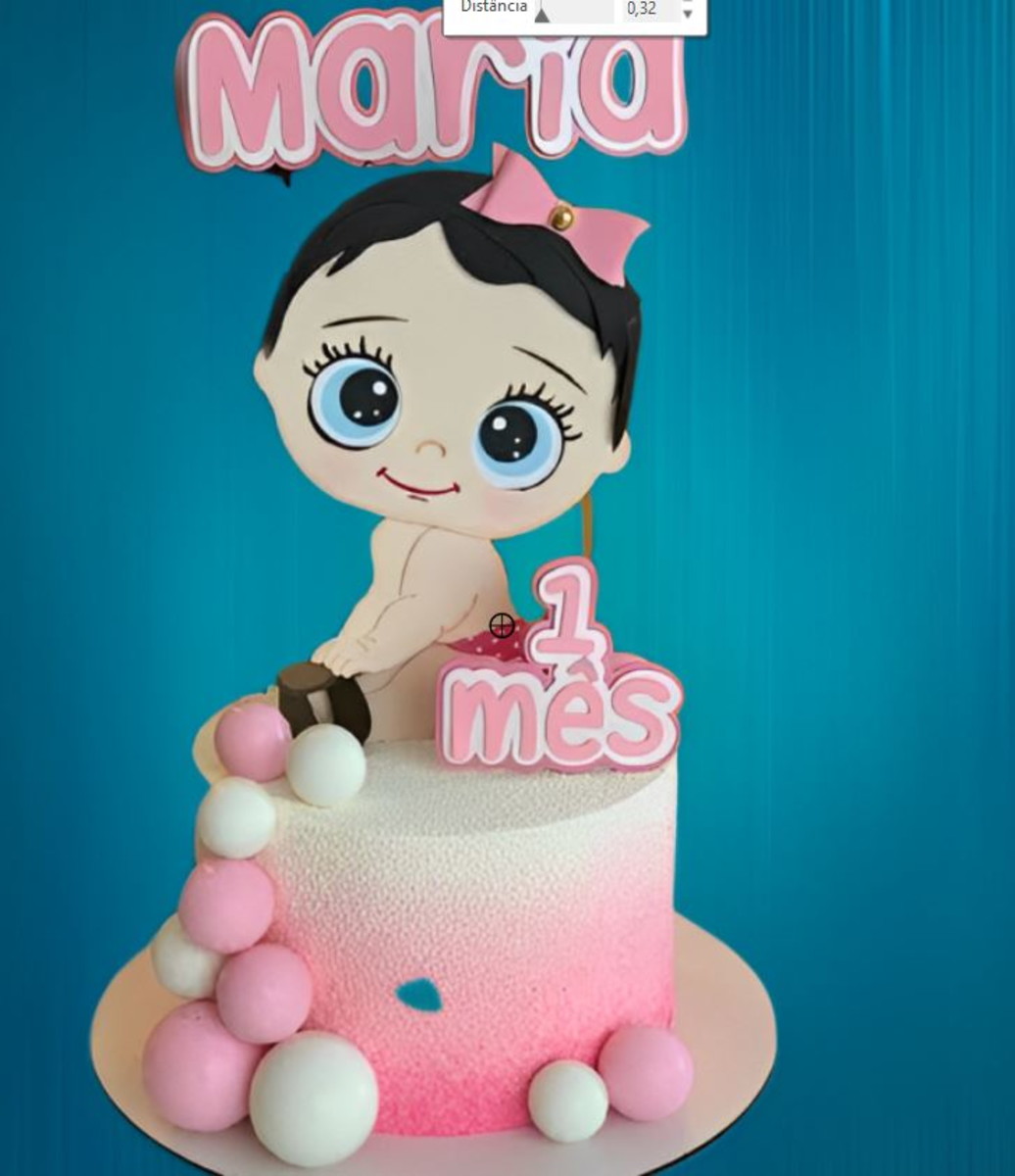Arquivo de Corte Bebe Menina Sentada Cute - Imagem 2
