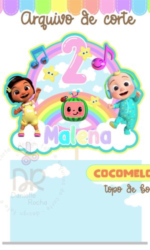 Arquivo de Corte - Cake Topper Cocomelon Menina