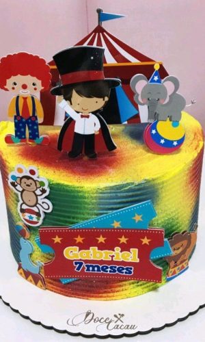 Arquivo de corte topo de bolo Circo Menino CP