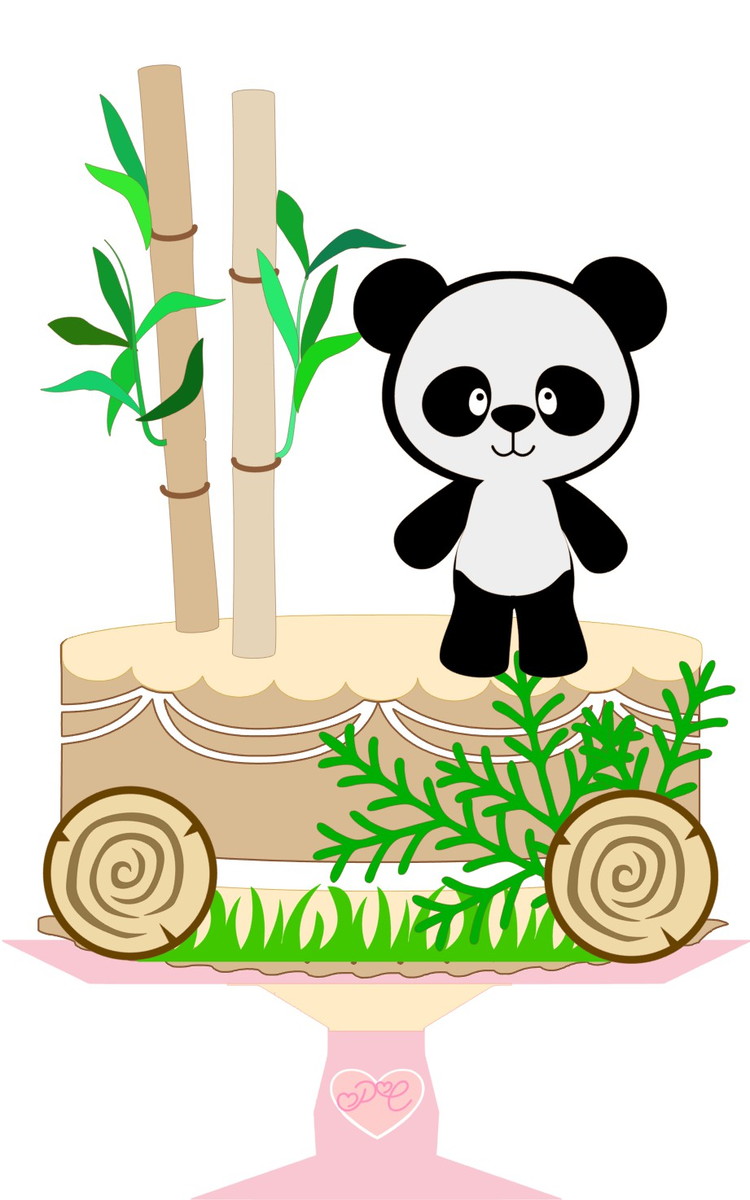 Arquivo de Corte Combo 19 Topos de Bolo Panda (compre 1 Lv+9 - Imagem 4