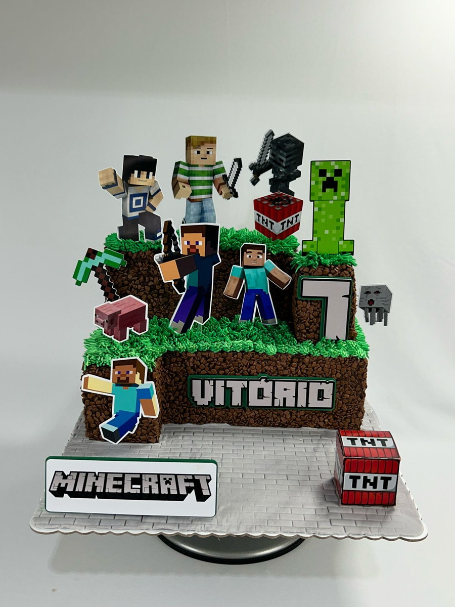 Arquivo de Corte de Topo de Bolo Minecraft #940