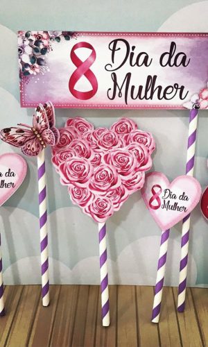 Arquivo de Corte Dia da Mulher CI Topo de Bolo 01 Studio/PDF