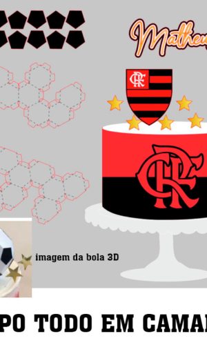 Arquivo De Corte Digital Topo De Bolo Flamengo 2 + Brinde