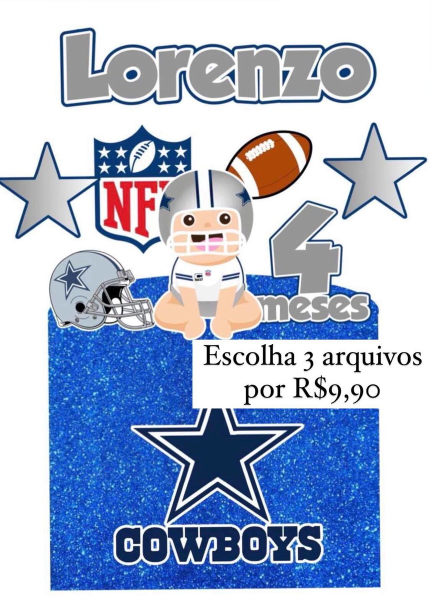 ARQUIVO DE CORTE DIGITAL - TOPO DE BOLO FUTEBOL AMERICANO