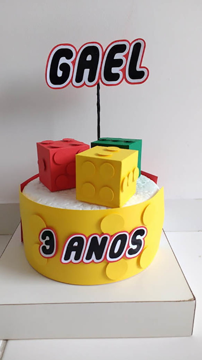 Arquivo de Corte Digital Topo de Bolo Lego Normal + BRINDE
