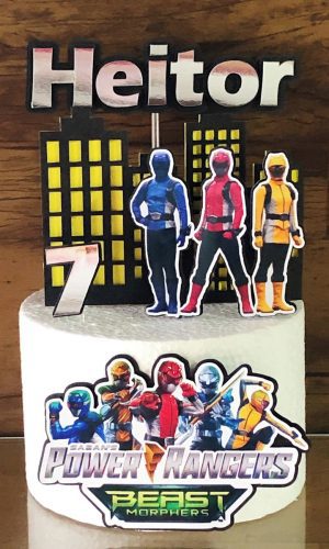 Arquivo de Corte Digital - Topo de Bolo Power Ranger
