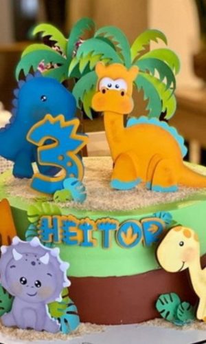 Arquivo de Corte Topo de Bolo Dinossauro #2