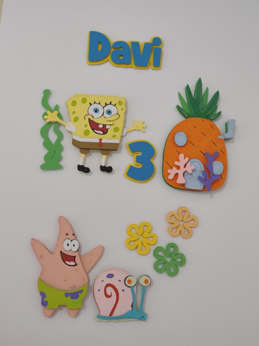 Arquivo de corte em camadas topo bolo Bob esponja