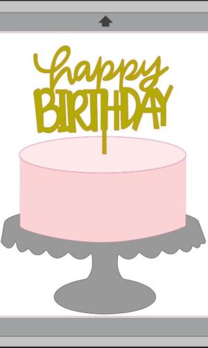 Arquivo de Corte em Camadas Topo Bolo Happy Birthday