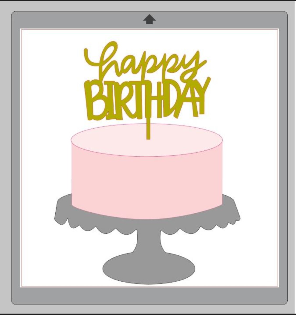 Arquivo de Corte em Camadas Topo Bolo Happy Birthday