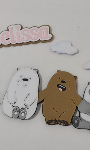 Arquivo de corte em camadas topo de bolo urso sem curso