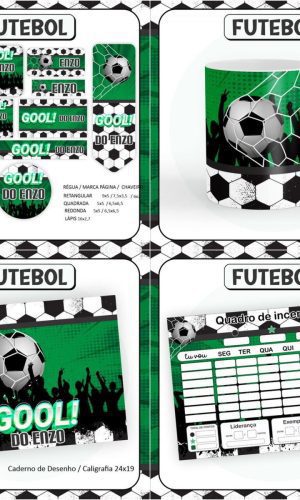 Arquivo de Corte Etiqueta Futebol pdf Png