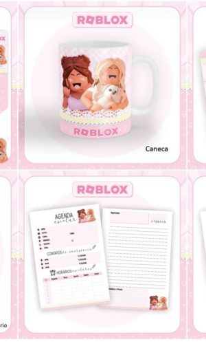 Arquivo de Corte Etiqueta Roblox Menina pdf Png