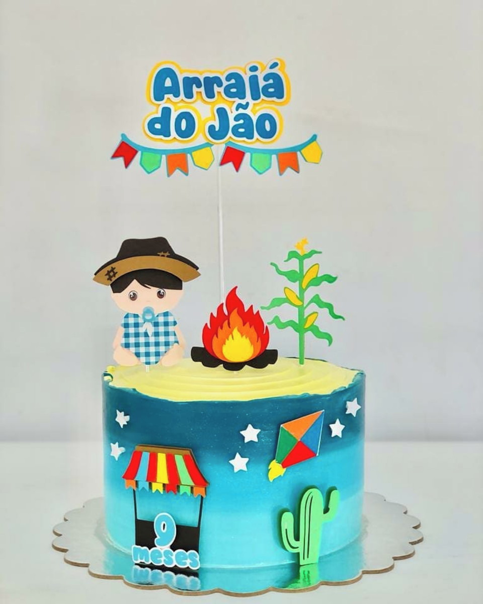 Arquivo De Corte - Festa Junina Menino - Topo De Bolo - Imagem 2