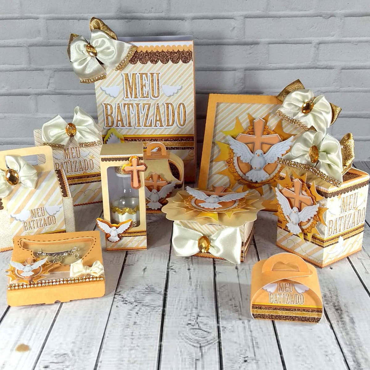 Arquivo de Corte Kit de Batizado de Anjinho Pomba Cruz