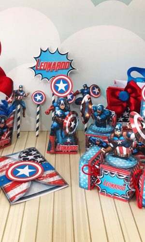 Arquivo De Corte Kit Festa Capitão America