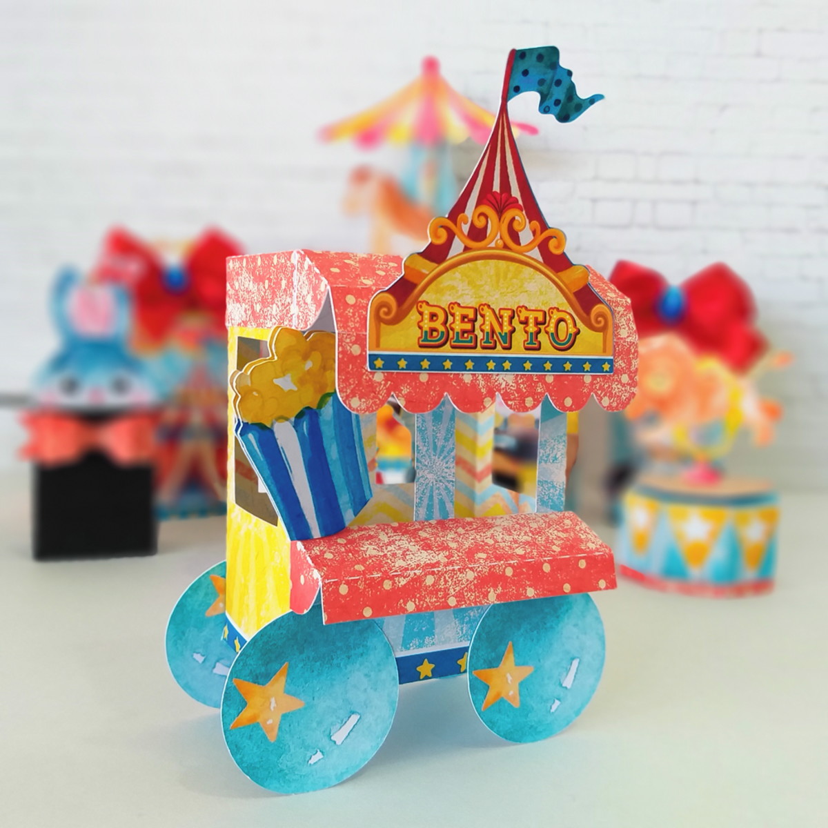 Arquivo de Corte Kit Papelaria Circo Aquarelado - Imagem 3