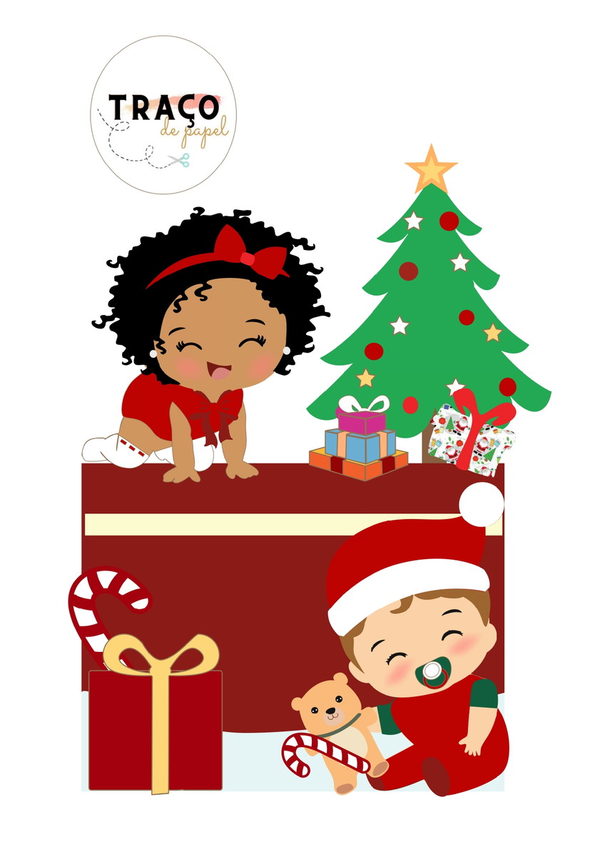 Arquivo de Corte Natal Babys 100% Camada (digital) Topo