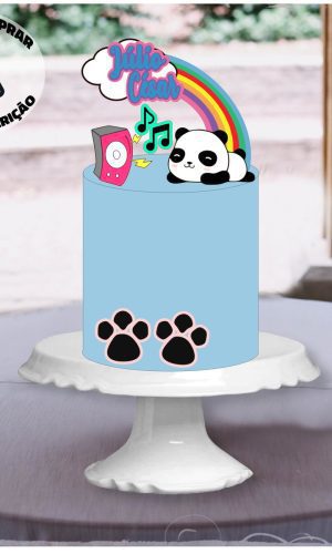Arquivo de corte Panda - Topo de bolo