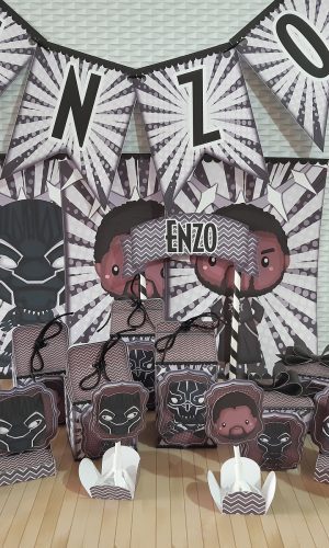 Arquivo de corte Pantera Negra cute em studio/pdf e PNG