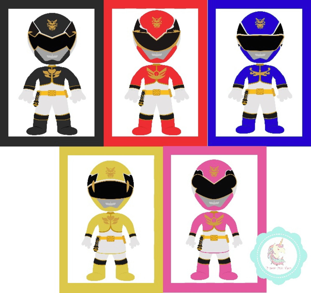 Artes Digitais para quadrinhos A4 Power Rangers