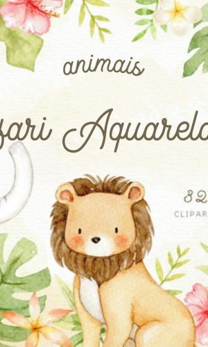 Arquivo de corte Safari Aquarelado