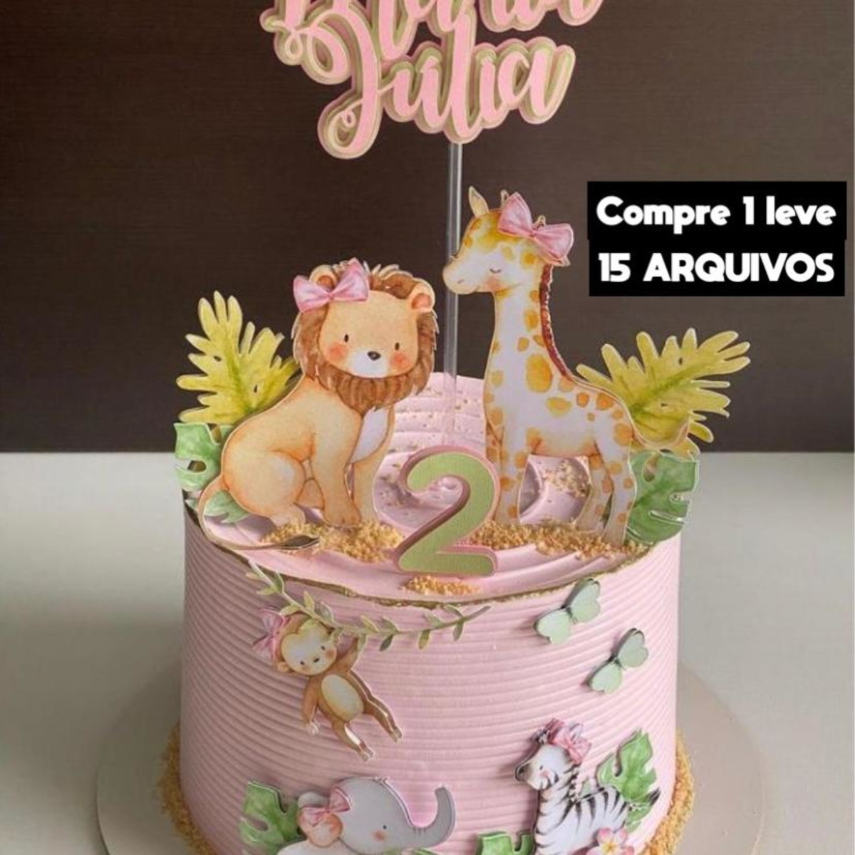 Arquivo de Corte- Safari Rosa Menina Topo Aquarelado