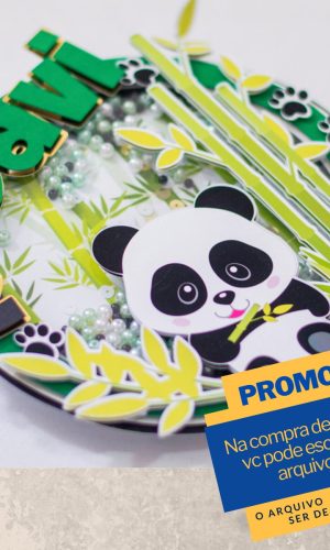 Arquivo De Corte Shaker Topo De Bolo Panda