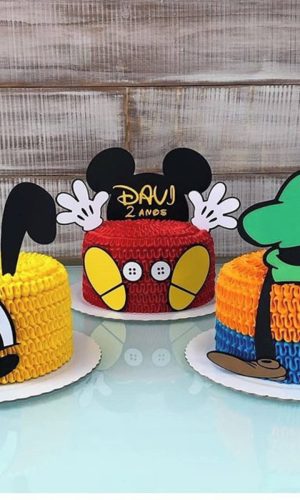 Arquivo de Corte - Topo de Bolo Camadas Mickey
