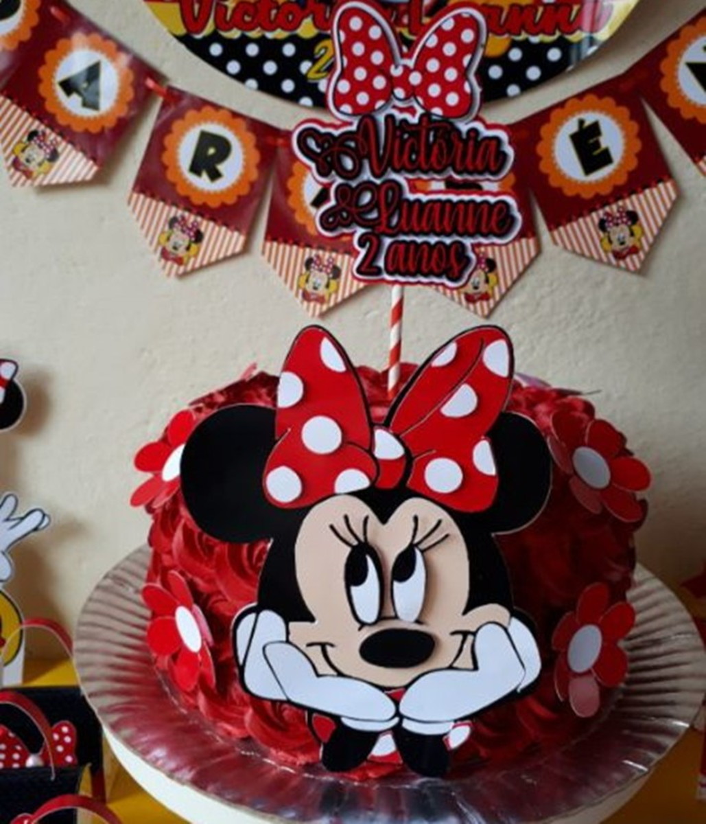 Arquivo de Corte - Topo de Bolo Camadas Minnie - Imagem 2