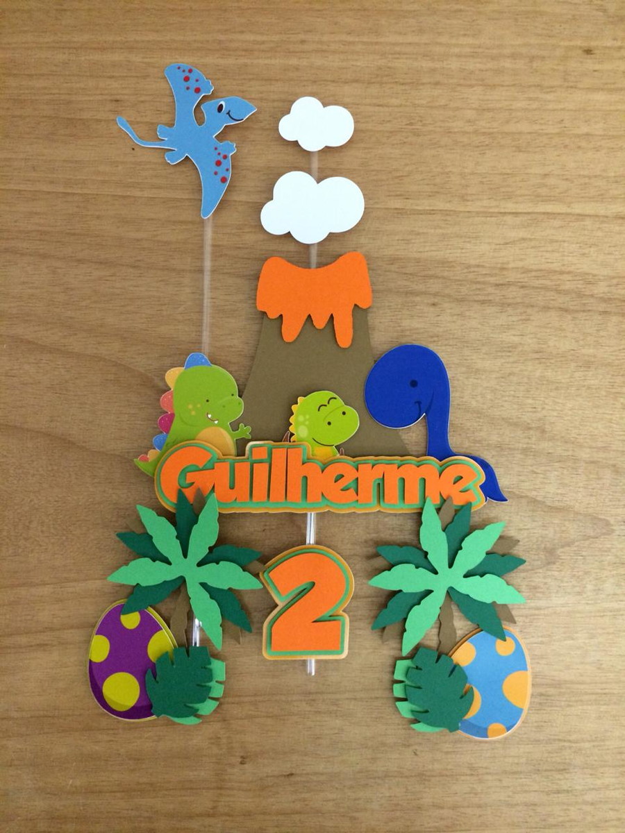 Arquivo de Corte - Topo de Bolo Dinossauro 2