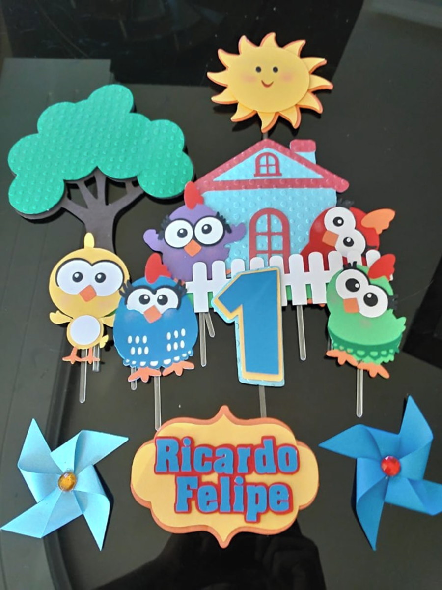 Arquivo de Corte -Topo de Bolo Galinha Pintadinha - Imagem 2