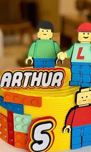 Arquivo de Corte Silhouette Topo de Bolo Lego -009