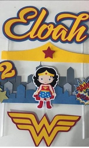 Arquivo de Corte - Topo de Bolo Mulher Maravilha