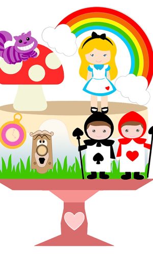 Arquivo de Corte: Topo Alice no Pais das Maravilhas Cute 010
